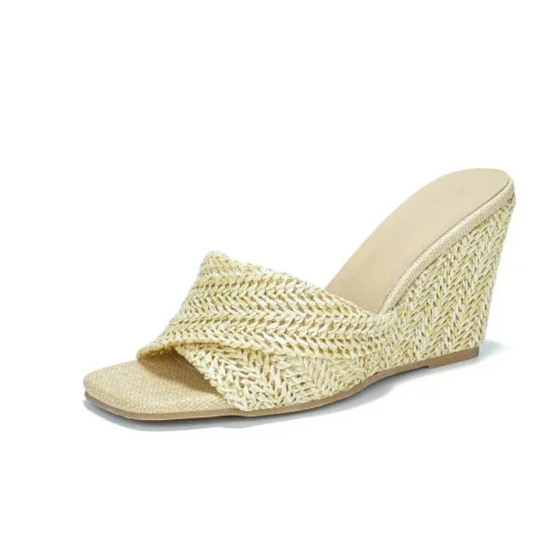 Elvira Raffia Platform Sandals