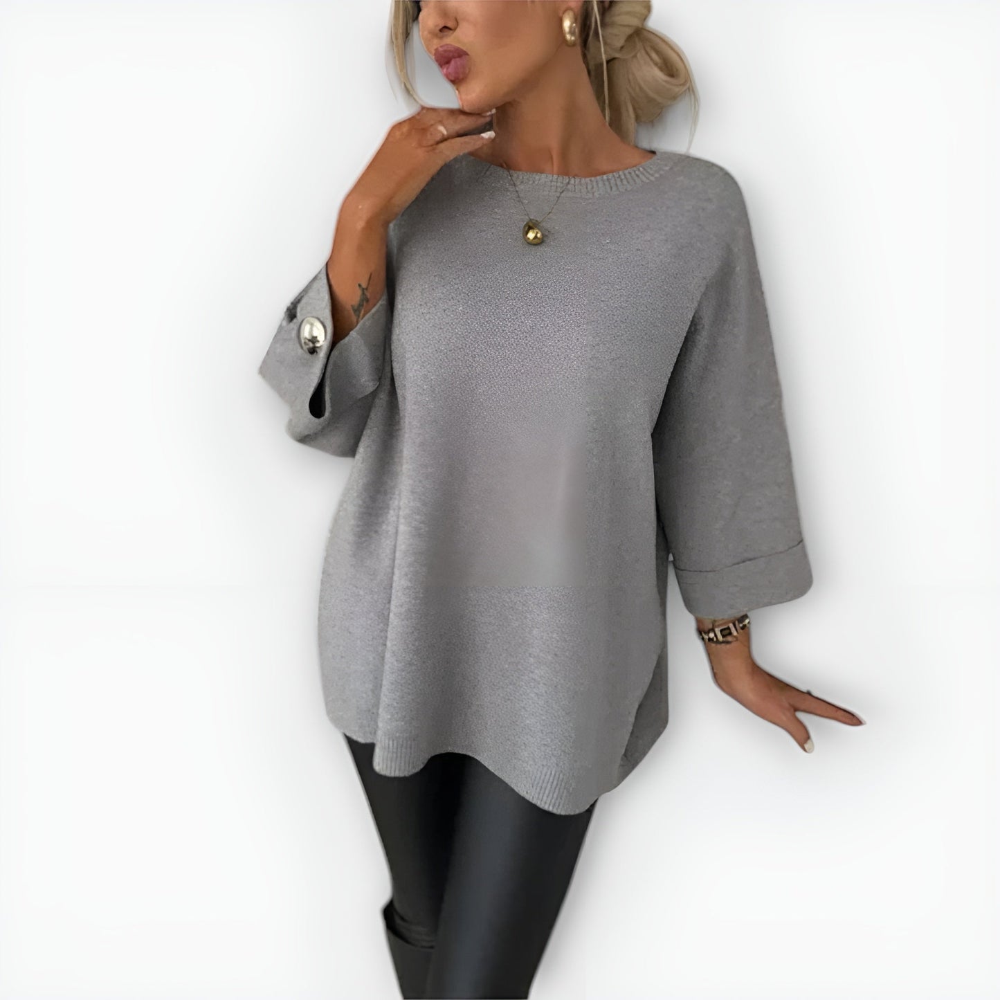 Women’s Sweater | Oversized Three-Quarter Sleeve