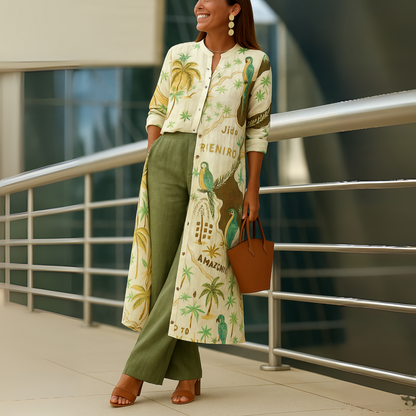 Women's Two-Piece Set | Shirt and Pants