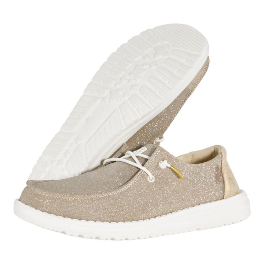 Comfortable Slip On Shoes for Women with Knit Upper Elastic Lace Lightweight Sole Casual Style