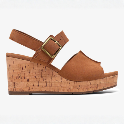 Comfortable Wedge Sandals for Women with Ankle Strap Open Toe Cork Platform Style