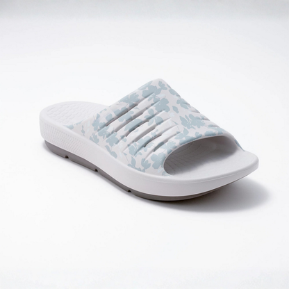 Comfortable Slides for Women with Ribbed Strap Cushioned Footbed Slip On Style
