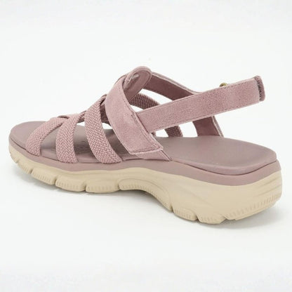 Comfortable Hiking Sandals for Women with Woven Strap Adjustable Slingback Cushioned Sole Style