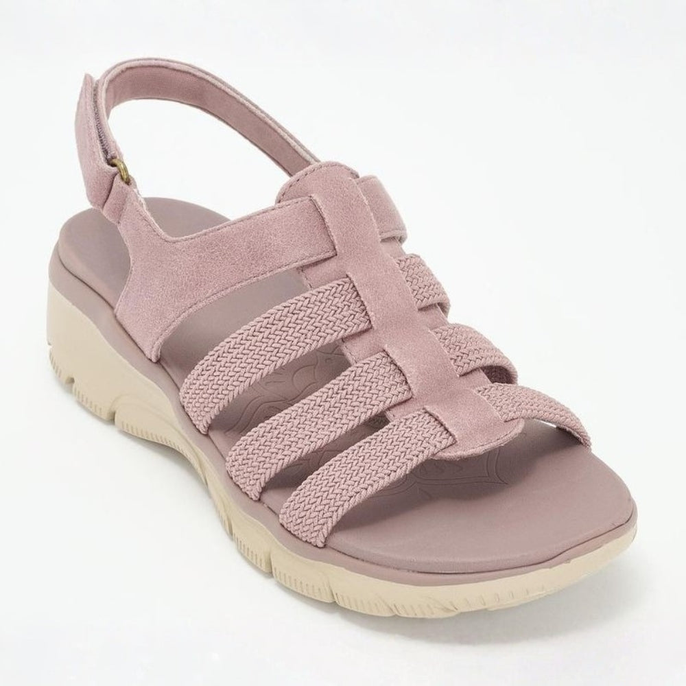 Comfortable Hiking Sandals for Women with Woven Strap Adjustable Slingback Cushioned Sole Style