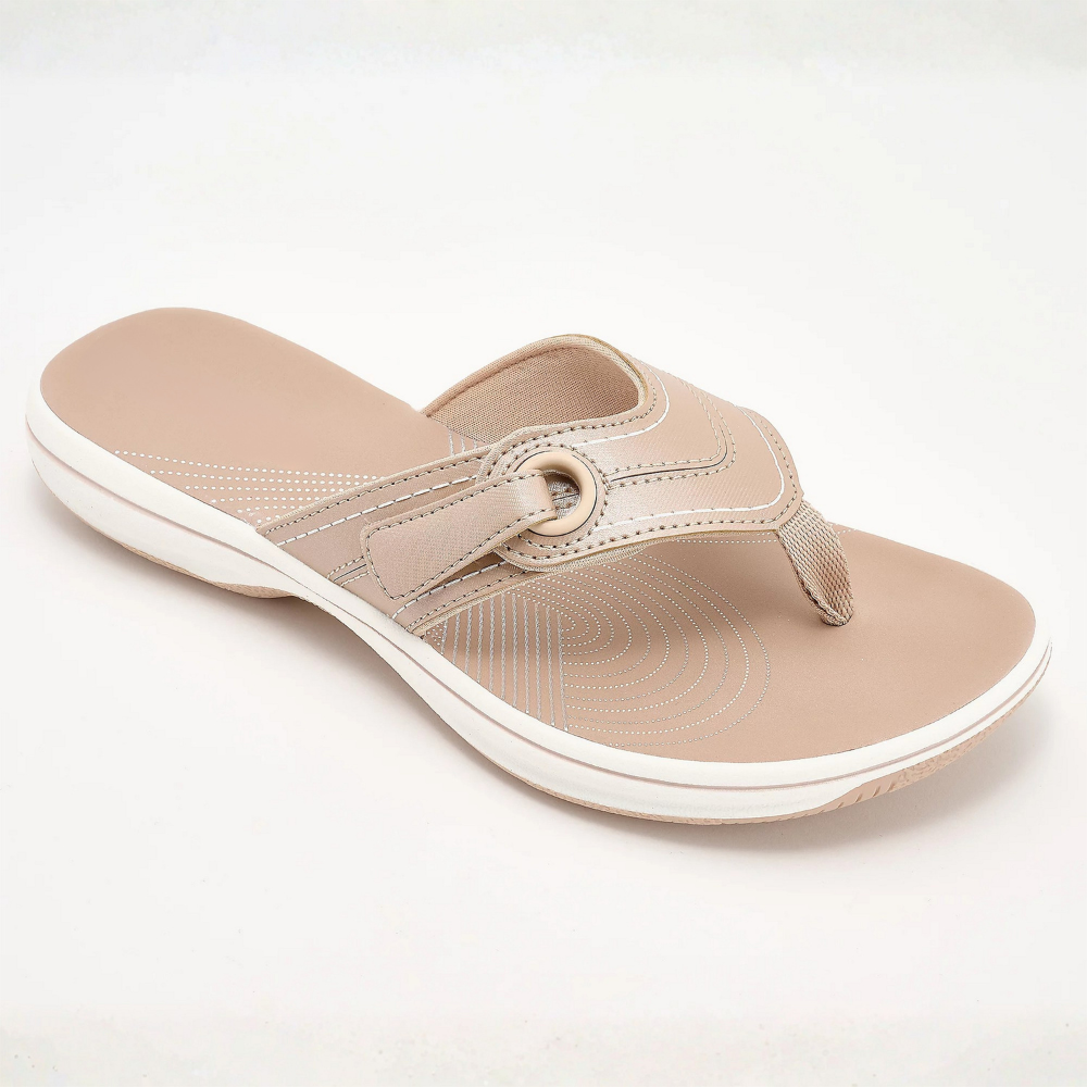 Comfortable Flip Flops for Women with Thong Strap Contoured Footbed Arch Support Style