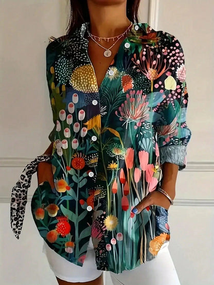 Terri | Colorful Blouse with Playful Print