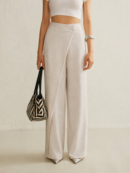 Calla | Women's High Waist Asymmetric Wide Leg Pants