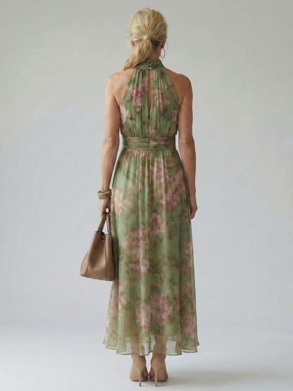 Colette | Women's Floral Halter Midi Dress