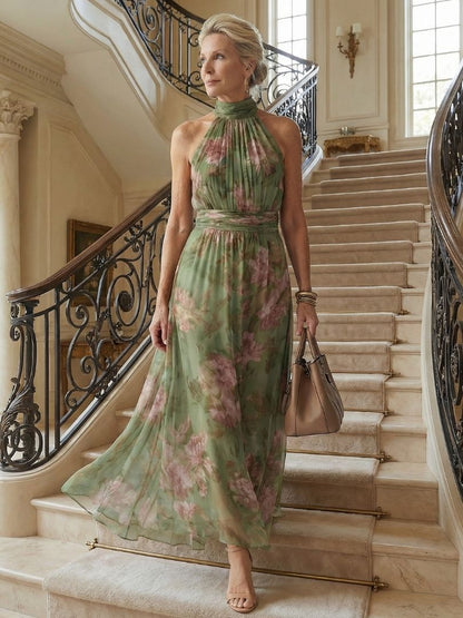 Colette | Women's Floral Halter Midi Dress