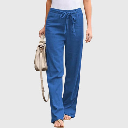 Dessa | Women's Belted High Waist Wide Leg Pants