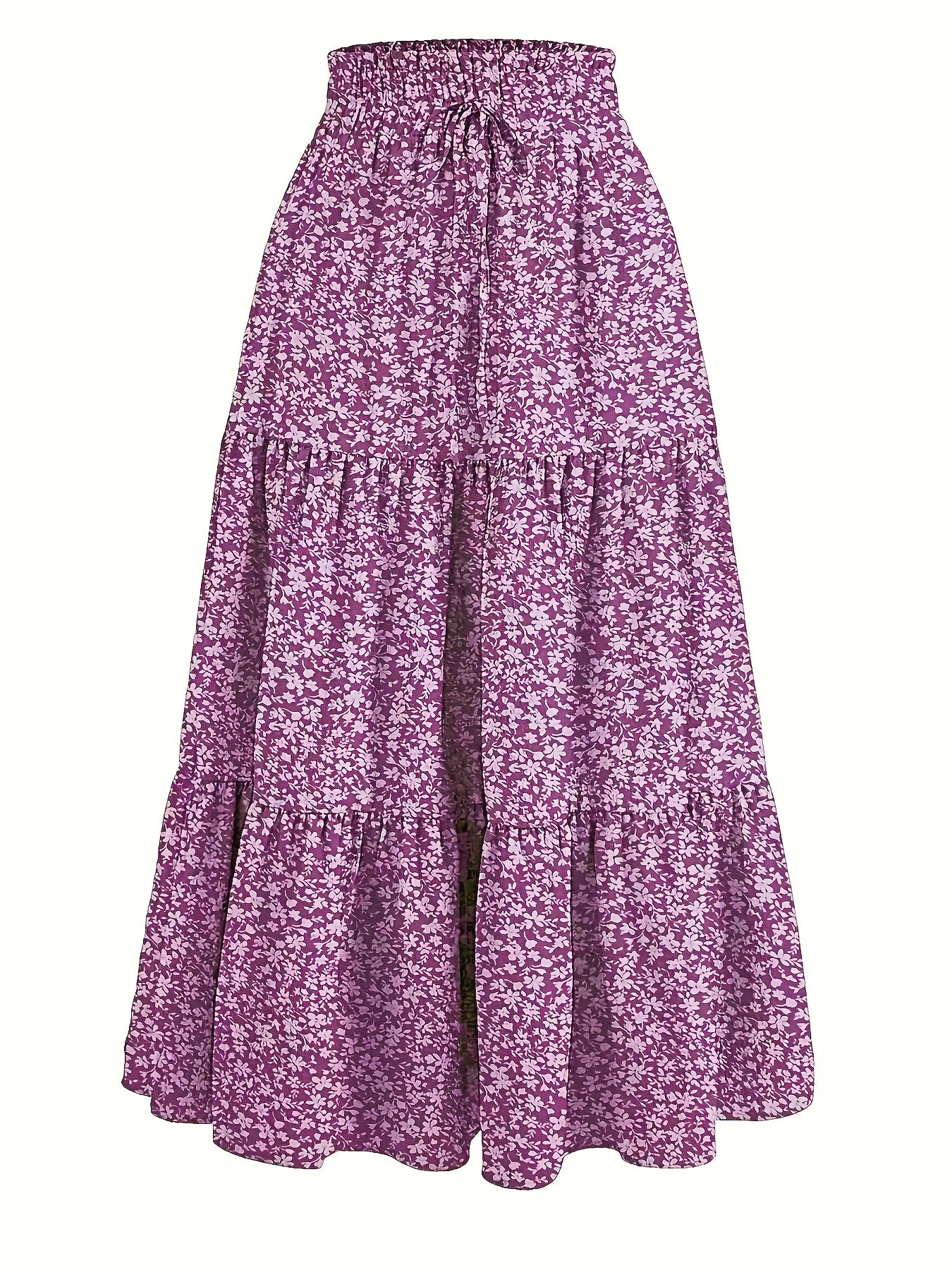 Women's Olive Green Pleated Midi Skirt - Lightweight Adjustable Drawstring Waist, Hand Washable Spring/Summer Elegant Solid Color Skirt for Casual & Formal Outfits, Casual Attire, Nontransparent Fabric, Spring Fashion, Classic Style, Breathable Material,