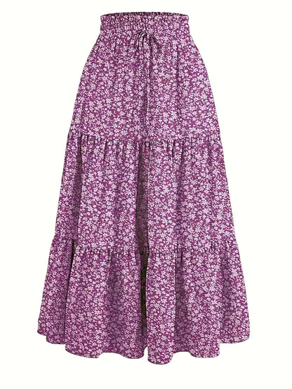 Women's Olive Green Pleated Midi Skirt - Lightweight Adjustable Drawstring Waist, Hand Washable Spring/Summer Elegant Solid Color Skirt for Casual & Formal Outfits, Casual Attire, Nontransparent Fabric, Spring Fashion, Classic Style, Breathable Material,