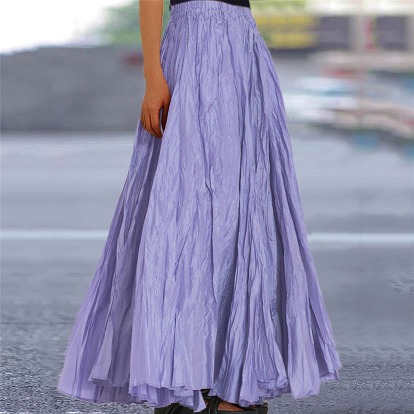 Ondine | Women's Flowy Pleated A-Line Maxi Skirt