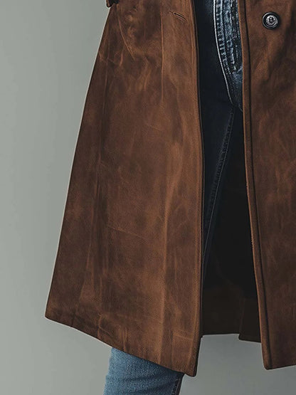 Amelia | Women's Double-Breasted Trench Coat Classic Vintage Style